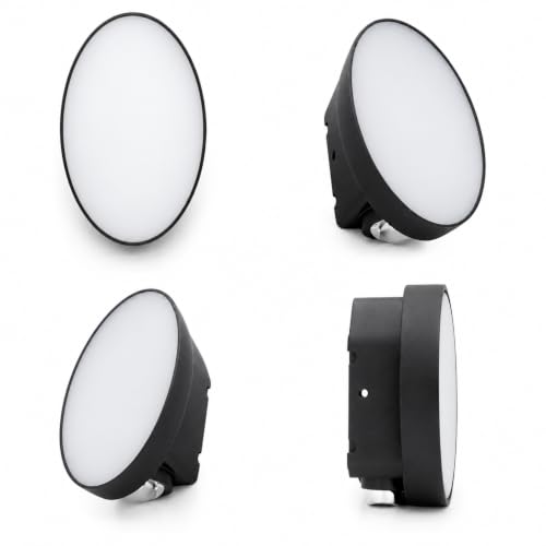 Image of Modern Outdoor Wall Light | 3-in-1 Color Changing LED Up Down Lamp | Waterproof Exterior Wall Sconce for Home, Gate, Garden, Balcony & Patio (Switch Control) (Orbs)