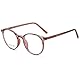 KOOSUFA Blaulichtfilter Brille Retro Rund Ultra Licht TR90 Brillengestelle Anti Blaulicht Brillen Ohne Sehstärke Damen Computerbrille Gaming Brille Anti Müdigkeit mit Etui (Dunkle Tee)