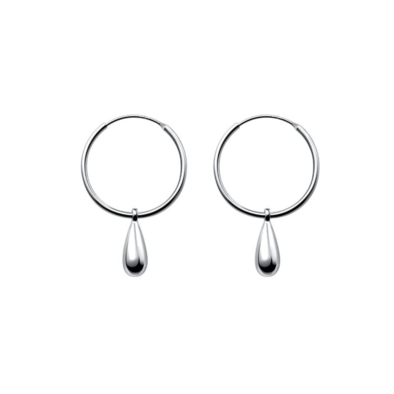 Boucles d'oreilles 925 argent goutte d'eau anti-ternissement pour soirée