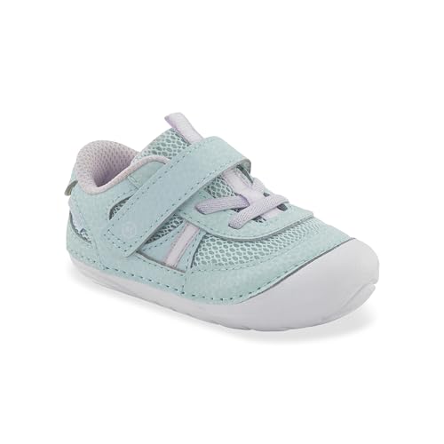 Stride Rite SM Apollo Sneaker, Aqua, 4.5 Wide US Unisex Little_Kid