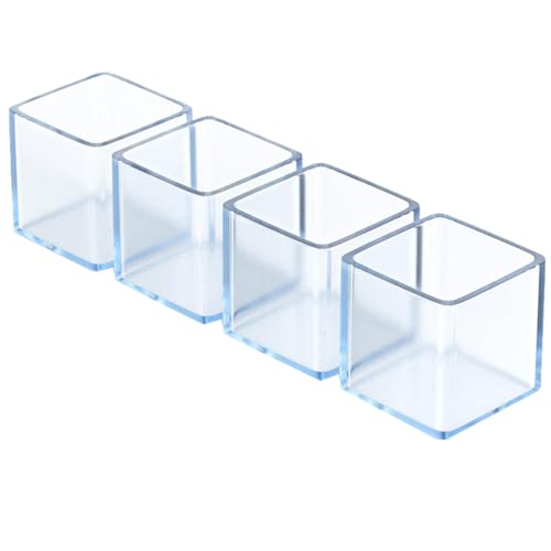 Almohadillas de silicona para patas de silla, protectores cuadrados de mesa y silla, anticolisión, antideslizantes, resistentes al desgaste, reducen el ruido, 50 x 50 mm, perfecto para muebles del
