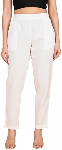 Oxinexx Cotton Trousers for Women Soft Breathable Regular Fit Ladies Kurti Pants Everyday Casual Office Formal Wear