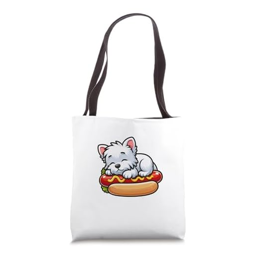 West Highland White Terrier Hot Dog Dog Funny Food Tote Bag