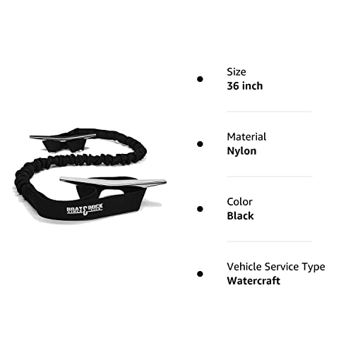 Boat Lines & Dock Ties Boat Dock Tie Bungee, Made In Usa, 2-9 Inch Loop Pack Of 2- Made In Usa (Black, 36 Inch) #TOP6