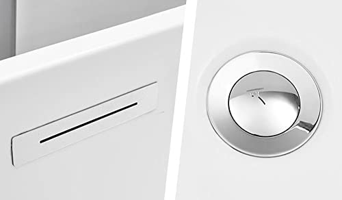 65 In Seamless Freestanding Bathtub, Contemporary Stand Alone Soaking Tub With Chromed Drain And Classic Overflow, Acrylic White Spa Flat Buttom Tub, Cupc Certified, Elegant Oval Shape (11672) #TOP4