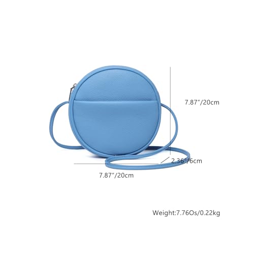 Image of Circle Crossbody Bag for Women NYLON Circle Purse with Zipper Adjustable Knot Shoulder Straps