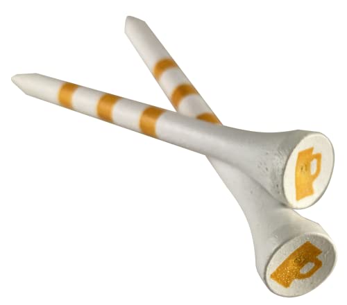PrideSports Unisex-Erwachsene 8,9 cm Bierkrug Tees Golf, Weiß