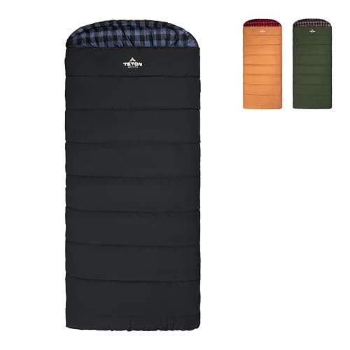 TETON Sports Deer Hunter -35F and 0F Degree Sleeping Bag. Warm and Comfortable Camping Sleeping Bags, Teton Tough Canvas Shell for Camping, Hunting, and Cold Weather