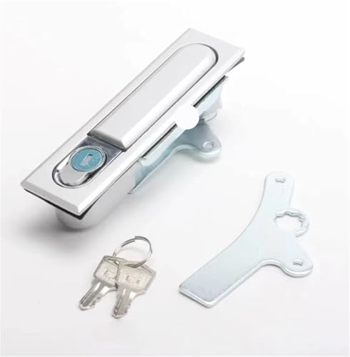 Caja de distribución con cerradura plana MS618, cerradura circular cuadrada negra for puerta, 1 unidad(Matte)