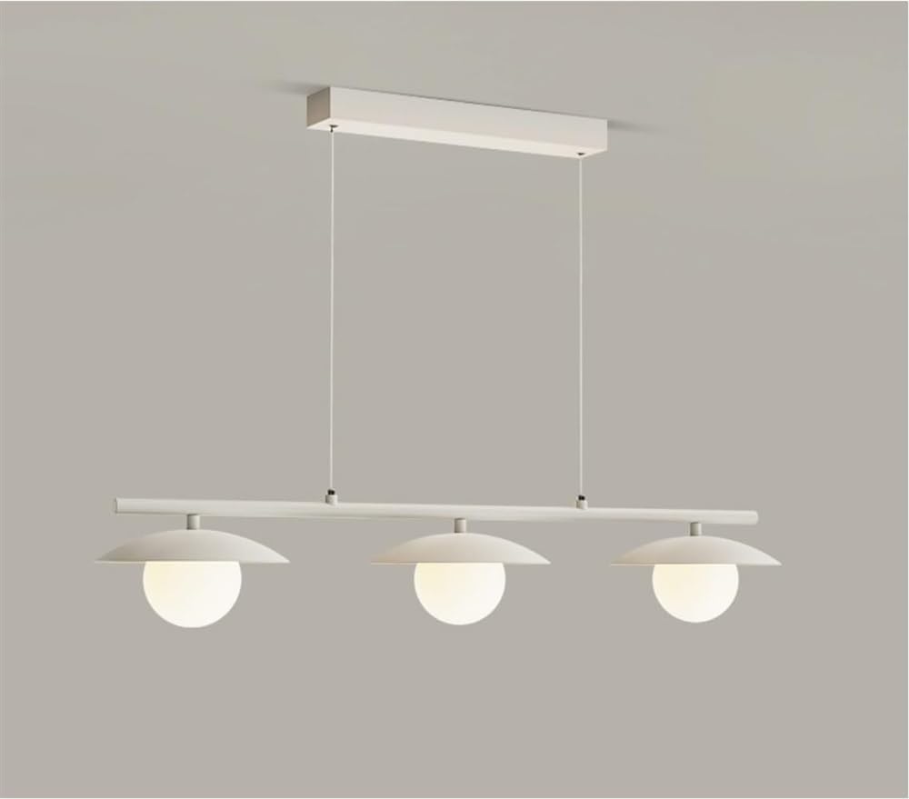 Lustre linéaire créatif pour salle à manger et bar moderne blanc LED