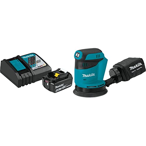Makita Bl1840Bdc1 18V Lxt Lithium-Ion Battery And Charger Starter Pack (4.0Ah) With Xobo1Z 18V Lxt Lithium-Ion Cordless 5" Random Orbit Sander #TOP20