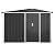 Metal Outdoor Storage Shed 10FT x 6FT with Firewood Storage, Steel Utility Tool Shed Storage House with Sliding Door, Metal Sheds Outdoor Storage for Backyard Garden Patio Lawn, Black