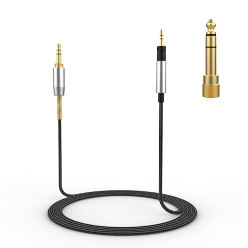 Momentum Headphone Cable Replacement Aux Audio Cord Compatible with Sennheiser Momentum 4, Momentum 1.0, Momentum 2.0, Momentum 3 Headphones with 6.35mm Adapter for PC, PS4, Xbox One, Guitar, Speakers