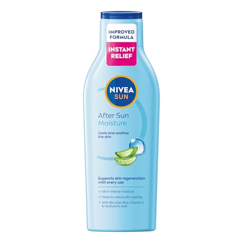 NIVEA SUN After Sun Moisturising Soothing Lotion (200ml) Cooling NIVEA After Sun Naturally Soothing Lotion with 24 Hour Effectiveness Aftersun Aloe Vera
