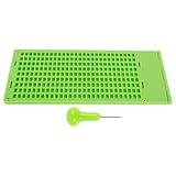 VILLCASE Braille Schreibplatte aus Kunststoff mit Stift Tragbare Blindenschrift Tafel für Blinde und Sehbehinderte Lernhilfe zur Verbesserung der Braille Schreibgenauigkeit