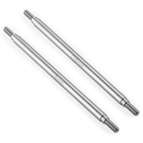 RCHUBAM 2Pcs Stainless Steel RC Links 1 Pair RC Steering Linkage Set M4 x 50mm/55mm/60mm/70mm/75mm~155mm Compatible with 1/10 Scale Axial Wraith SCX10 TRX-4 RC Crawler Car (115mm)