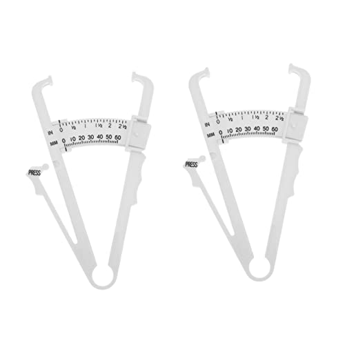 COLLBATH Caliper Kit 2 Skinfold Calipers Body Measuring Tape Fat Measurer Plastic Easy to Use