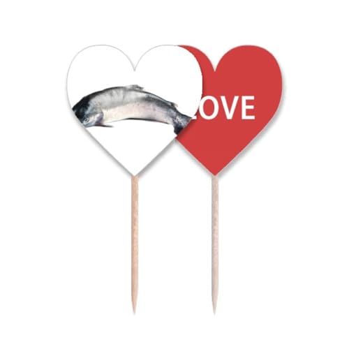 Ocean Fish cure-dents drapeau évite les mélanges sur buffet avec le pic Love Heart