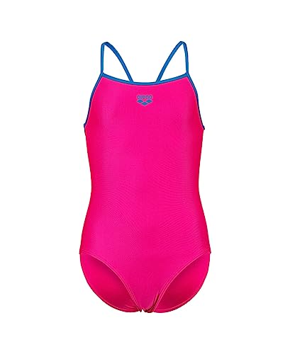 Image of Arena Girls' Feel Solid Light Drop Back Swimsuit Thin Straps Stretchy One Piece Kids Bathing Suit