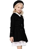 Kukume Kids Girls Outwear Jacket Hooded Lightweight Button Down Trench Coat Waterproof Active Windbr