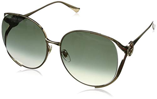 Preisvergleich Produktbild Gucci Damen GG0225S 002 Sonnenbrille, Gold (2 / Brown), 63