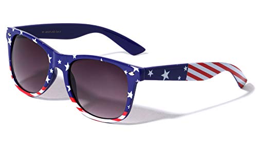Classic Frame Frontal Side USA Flag Sunglasses