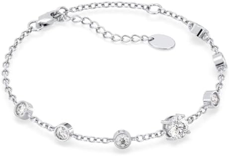 Moissanite Adjustable Bracelet for Women – Certified D Color, 1 C...