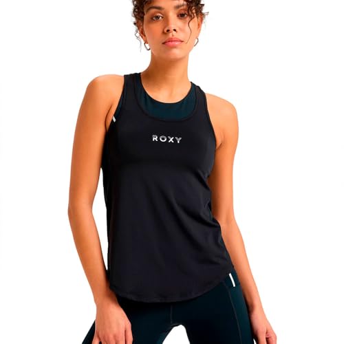 Roxy Knit top Bold Moves 2.0 MESH Tank Young Womens Black XL