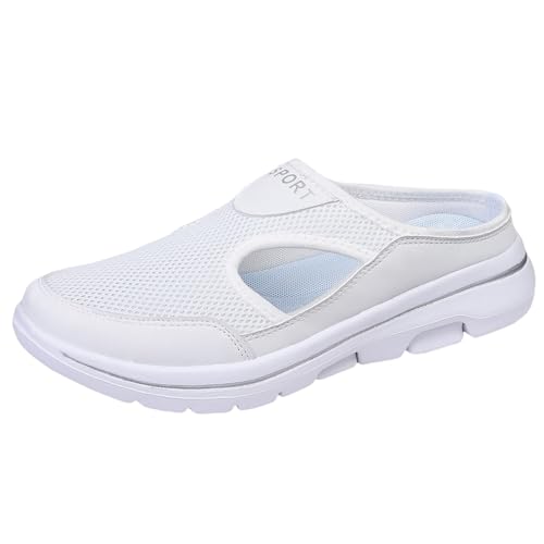 Slip On for Womens&Mens Mules Lightweight Light Open Back Shoes Comfort Orthopedic Walking Shoes Breathable Non Slip Closed Toe Slides Casual Support Slippers Sports Outdoor Sandals Sneakers
