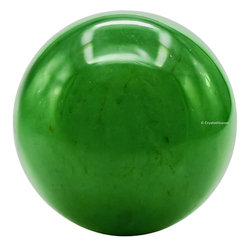 Image of Certified Green Aventurine Crystal Ball for Meditation - Premium Crystal Vastu Items for Home and Feng Shui Items for Good Luck - Ideal for Pooja Supplies and Spiritual Practices (1 Inch)