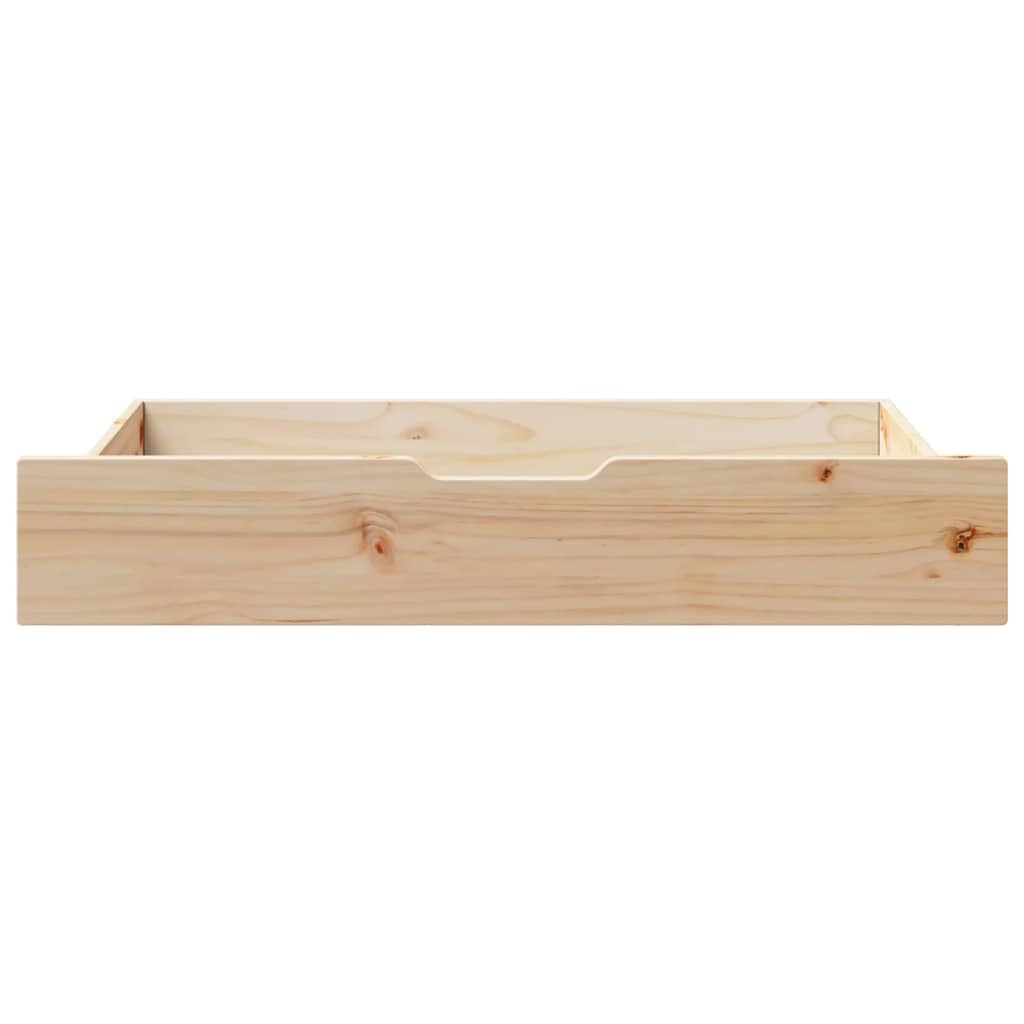 ShGaxin 850923 - Cassetti sotto letto con ruote, 2 pezzi in legno massello di pino