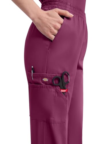 Image of Dickies EDS Signature Scrubs for Women, Elastic Waist Pull-On Cargo Pants for Women in Soft Brushed Poplin - 86106