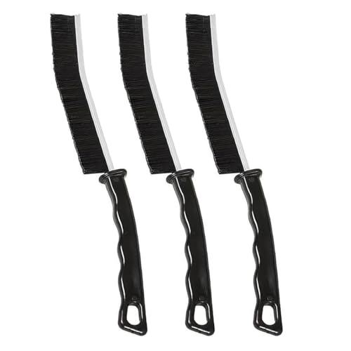 UYVPAER 3Pcs Crevice Cleaning Brush, Bathroom Tile Grooves, Manual Household Cleaning Tool with Long Handle, for Toilet, Kitchen, Crevices, Finest