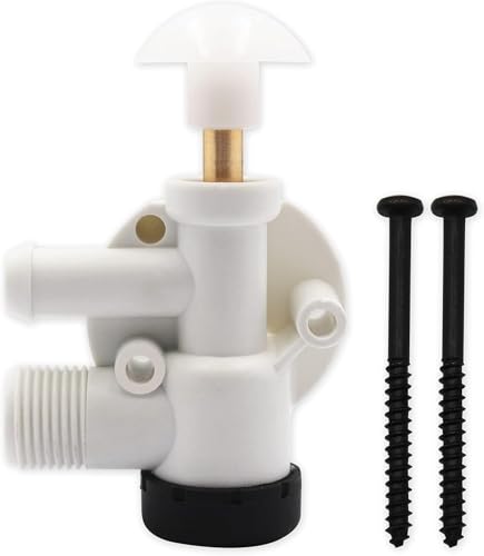 Image of iFJF 385314349 RV Water Valve Assembly Replacement for Pedal Flush Toilets for Camper Trailer Boat
