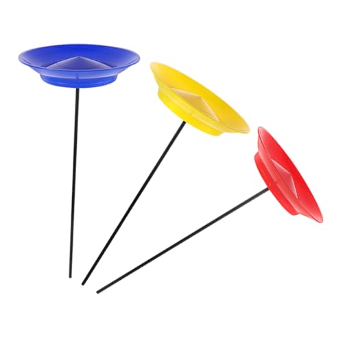 WEKAMOS 3 pièces Set de Assiettes de Jonglage Chinoises Légères avec Bâtons pour Performances Artistiques Coordination et Équilibre pour Entraînement...