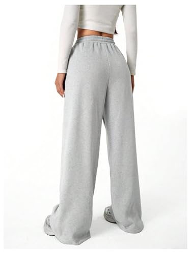 Verdusa Girl's Bowknot Baggy Sweatpants Lightweight Straight Leg Athletic Pants with Pockets2