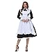 YBDXHA Vestido de sirvienta Victoriana de Encaje de Cintura Alta con Delantal francés, Disfraz de peregrino peregrino para Halloween Cosplay, Uniforme de ama de Llaves Sexy (M,M)