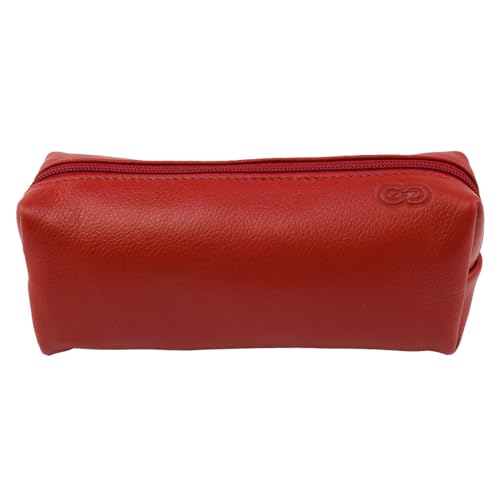 Estojo/Necessarie PALERMO em Couro Galvani (Vermelho)