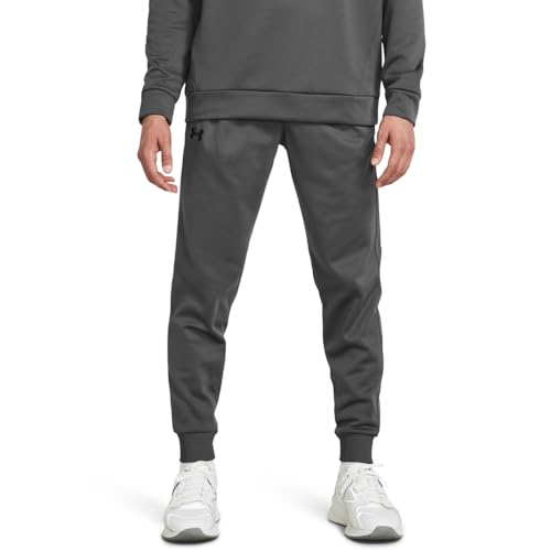 Under Armour Men's ArmourFleece Jogger, (025) Castlerock / / Black, Medium
