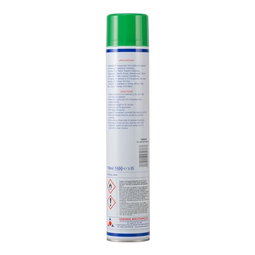 Image of Aerosol Solutions Line Marker Green 26 Oz | Grass and Road Spray Paint, All Purpose Striping Paint | Perfect for Athletics, Landscaping & Pavements (Pack of 2)