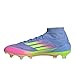 adidas Women's F50 Pro Firm Ground Mid Top Soccer Cleats, Blue Fusion/Lucid Lemon/Lucid Pink, 5.5 Medium