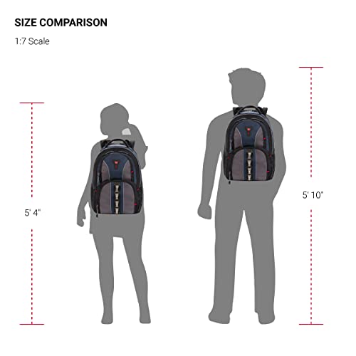 Wenger Cobalt Laptop Backpack, Fits 16 Inch Laptop, Men's And Women's, Black/Grey/Blue #TOP5