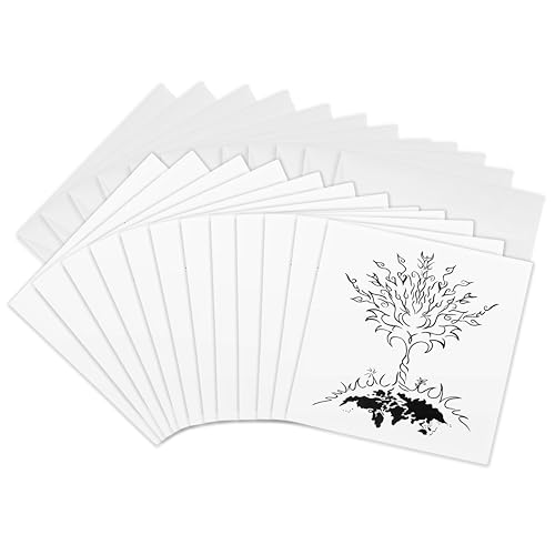 Cartes de vœux arbre tatouage 3dRose : oubliez les designs banals