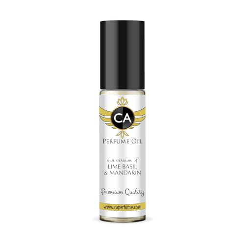 CA Perfume Impression of Lime Basil &amp; Mandarin Unisex Fragrance Oil Citrus Aromatic Scent Long Lasting Perfumes for Women &amp; Men Travel Size TSA Ready Mini Parfum Body Oil Roll-on 0.33 Fl Oz 10ml