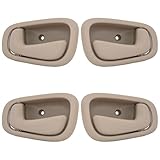 DEAL AUTO ELECTRIC PARTS New 4pcs Complete Left+Right Front+Rear Side Beige Interior Door Handle Replacement Kit Pair Compatible With 98-02 Corolla/Prizm