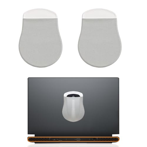 Evita perder tu mouse con este soporte adhesivo gris para laptop y oficina (pack de 2)