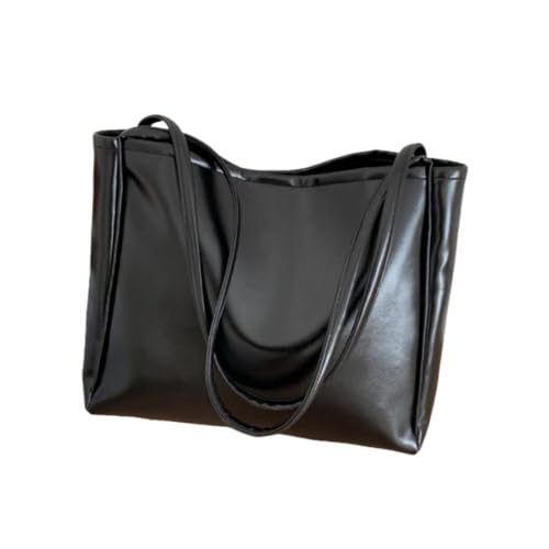 Handbags Large Capacity PU Durable Shoulder Women Black