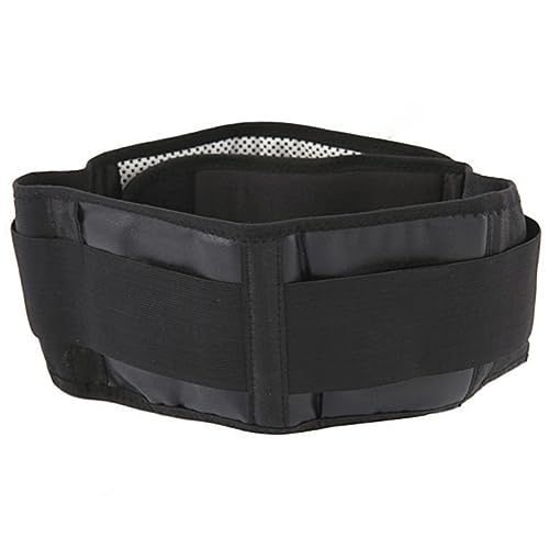 FOMIYES Elastic Waist Support Brace for Back Pain Magnet Self-heating Pad Black for Hip and Joint p