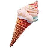 Cabilock Almohada Decorativa Forma de Helado y Acogedora Cojín de Peluche para Dormitorio Sala o Habitación Infantil