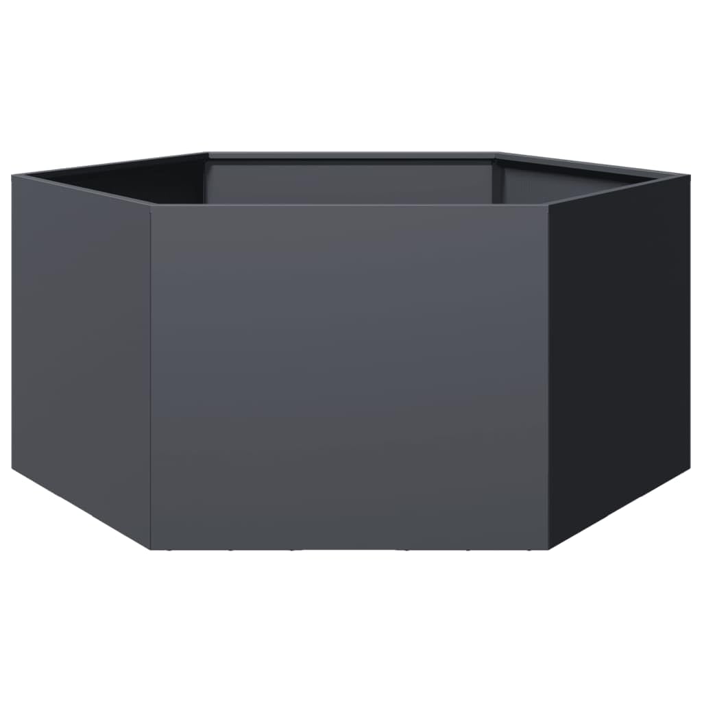 Pflanzkübel Pflanzbeet Pflanztopf Wetterfest Garten Pflanzkasten Pflanzenbeet Kräuterbeet Blumenkasten Blumenkübel für Balkon Pflanzenkübel Anthrazit 104x90x45 cm Stahl